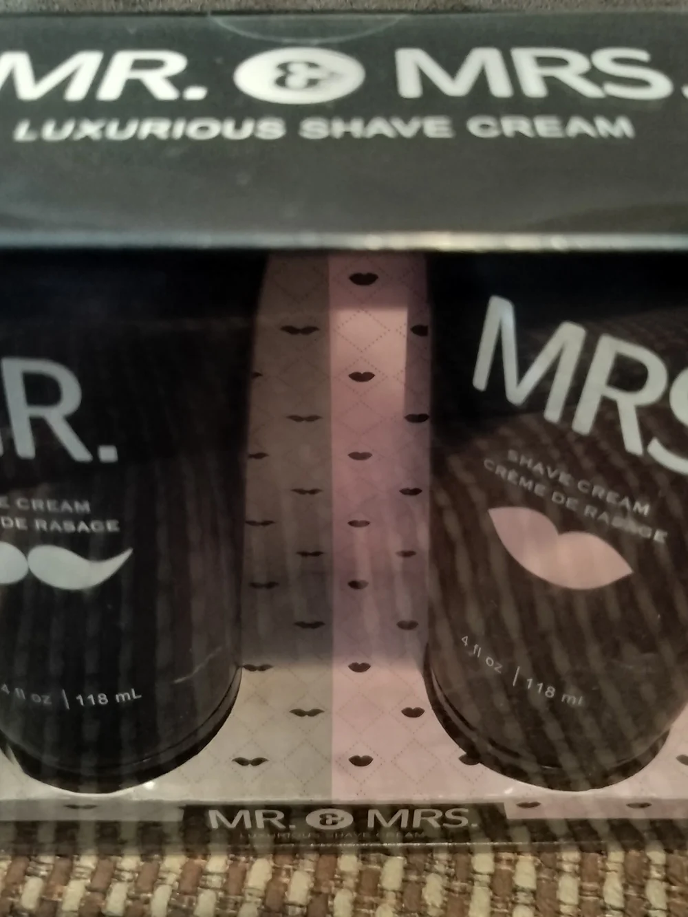 Luxurious Black Mr And Mrs Shave Cream Duo